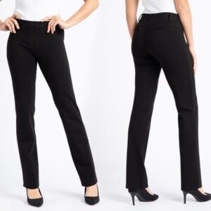Betabrand Dress Pant Yoga Pant Black Straight Leg